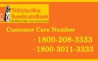 Syndicate Bank Toll Free Number